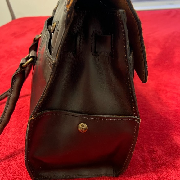 Patricia Nash Brown leather Cheetah print horse hair bag - Picture 11 of 12